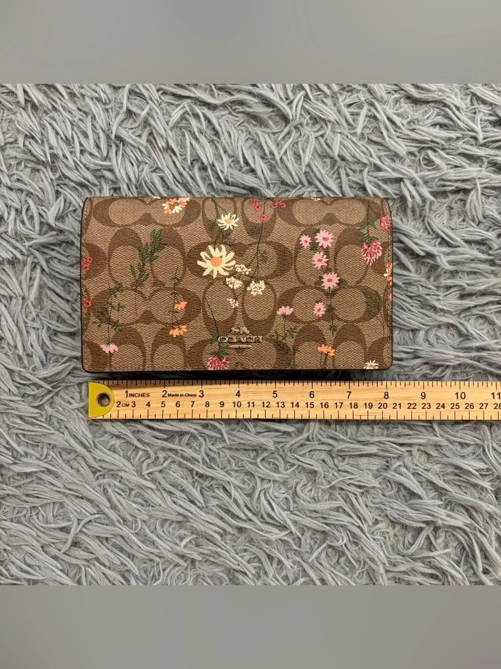 NWOT COACH Anna Foldover Clutch/Crossbody in Signature Canvas Wildflower Print